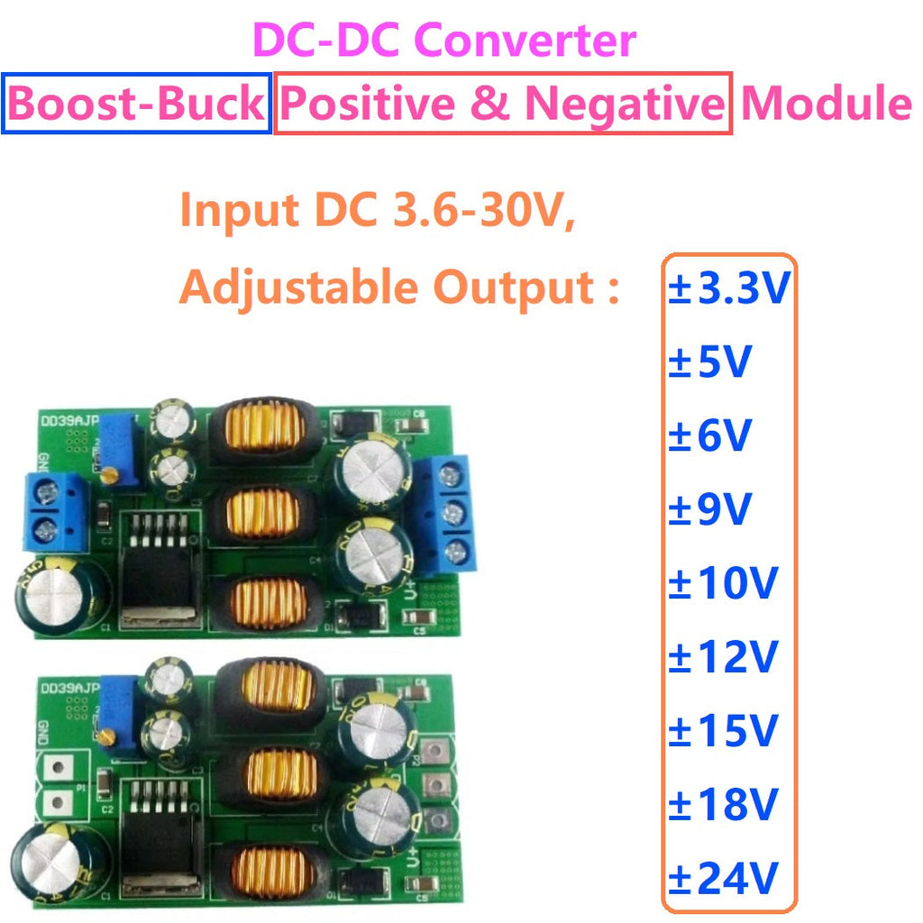 20W ±3-30V Dual Output Boost-Buck Converter Module DD39AJPA DD39AJPB