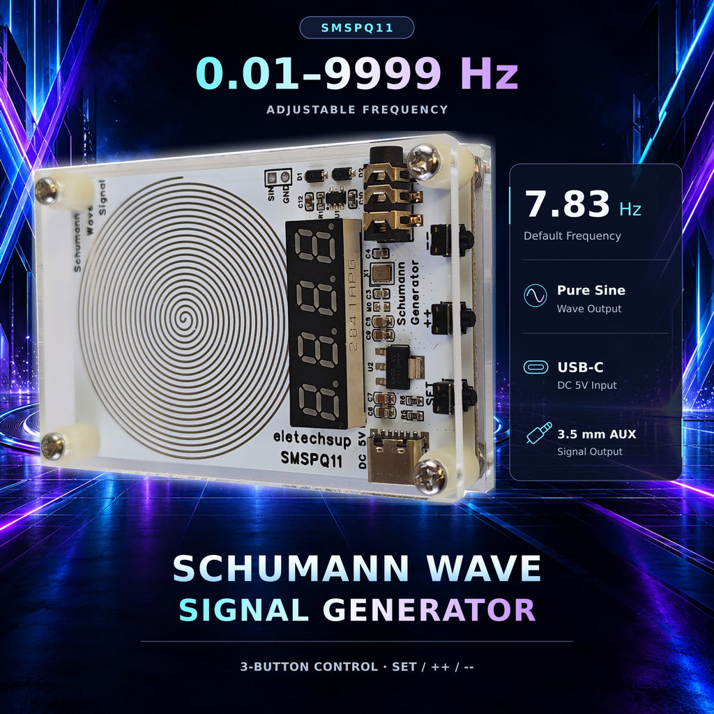 Upgraded 3Btn Schumann Resonance Generator 7.83Hz SMSPQ11