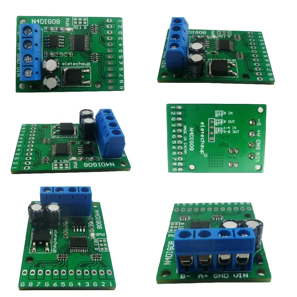 N4DIG08 8CH UART RS485 Modbus RTU Controller PLC Module