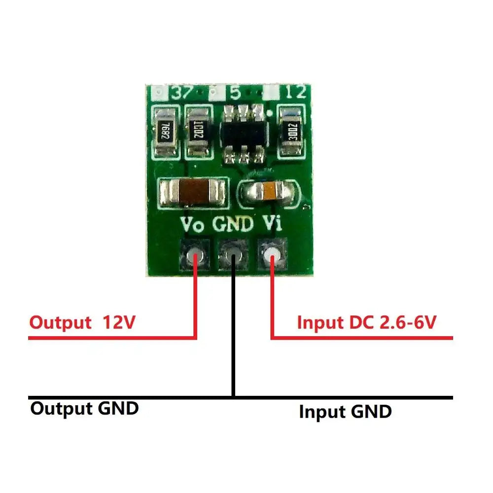 Mini 5W Boost Converter 2.6-6V to 3.7V/5V/12V Adjustable DD0512MA