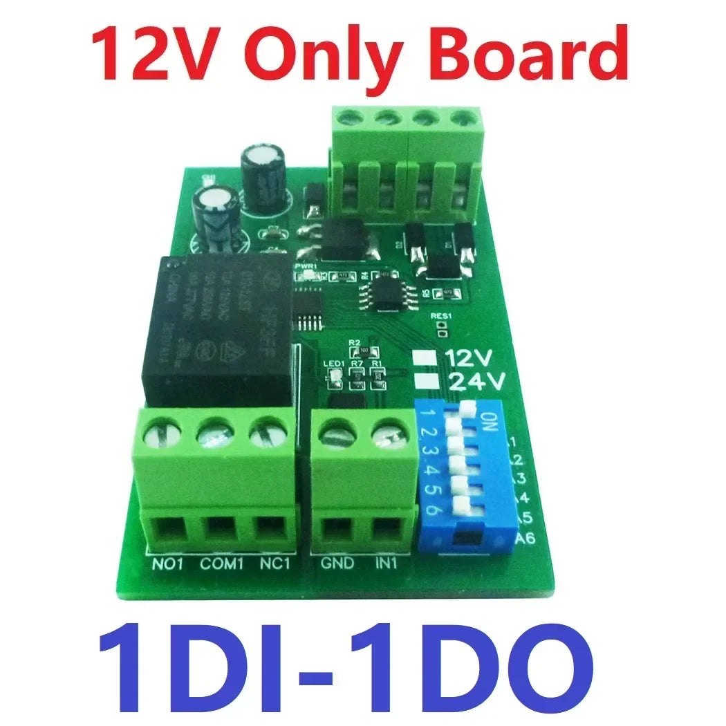 12V DC 1/2/4/8/12 Channel DI-DO Modbus RTU RS485 Relay Module 10IOA01 10IOA02 10IOA04 10IOA08 10IOA12