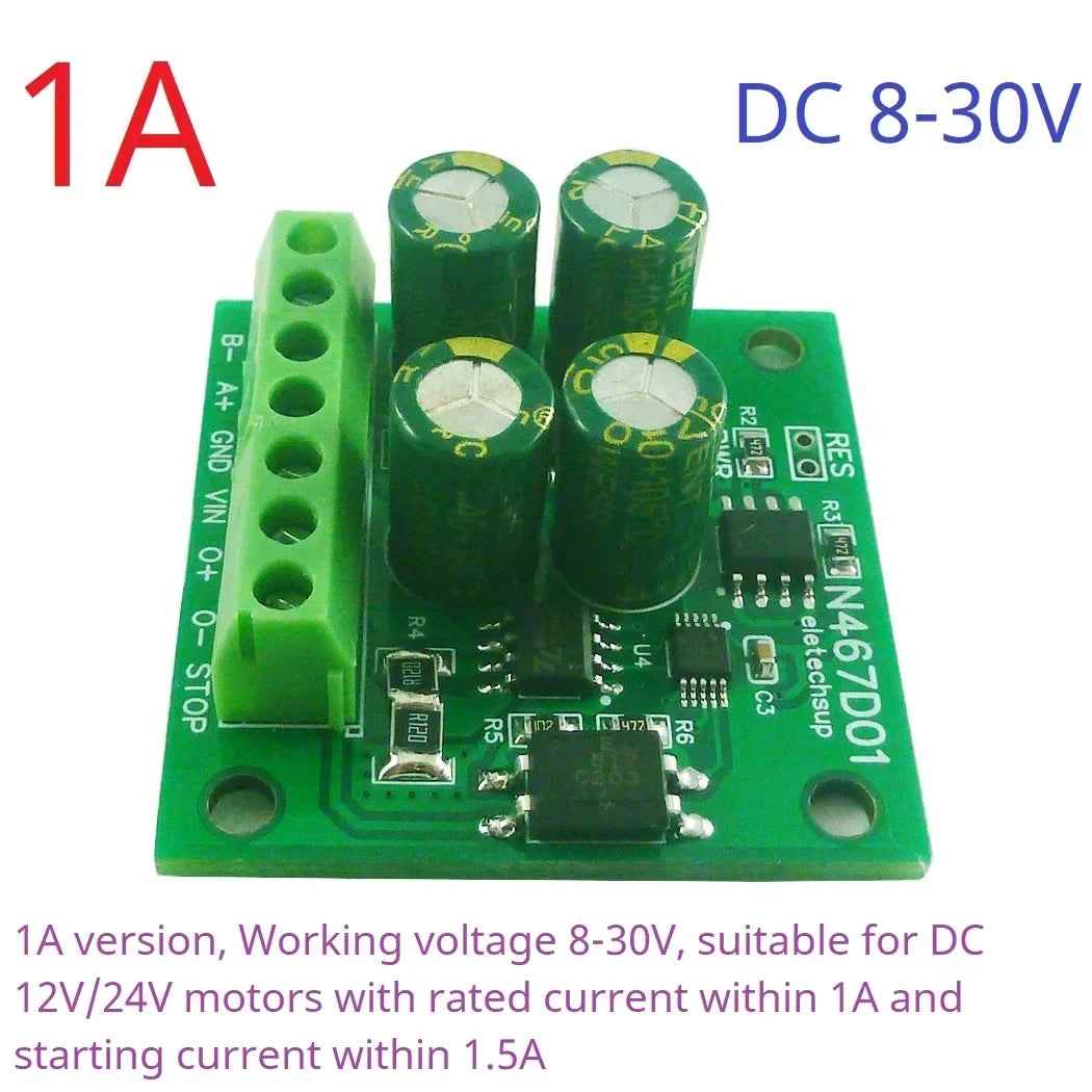 N467D01 RS485 Modbus RTU DC Motor Driver 8-30V Forward Reverse