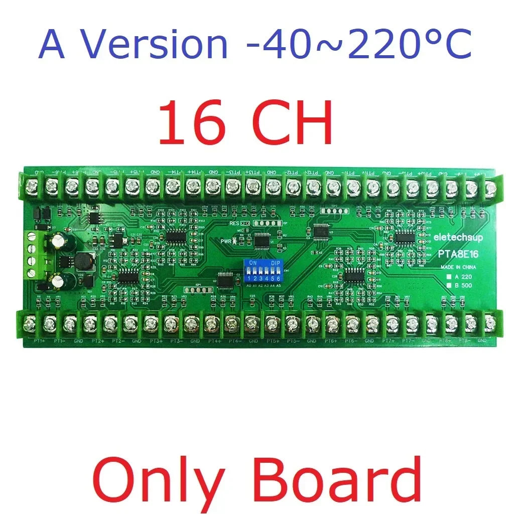 16CH PT100 RS485 Modbus RTU Temperature Module 12/24V PTA8E16
