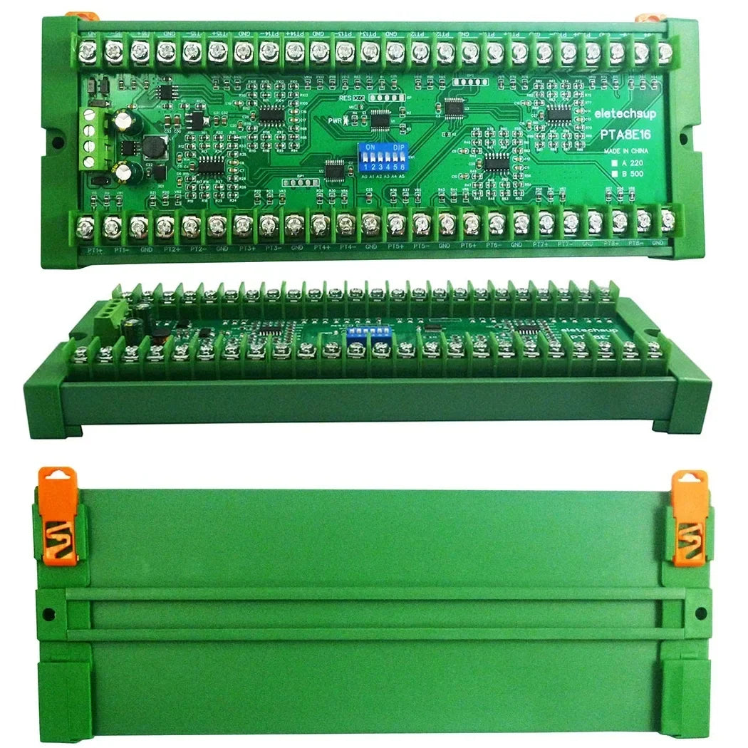 16CH PT100 RS485 Modbus RTU Temperature Module 12/24V PTA8E16