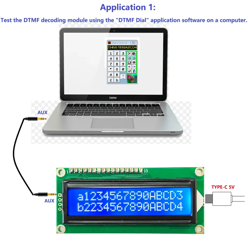 DTMF Decoder Board 120 Codes 3.5mm AUX DC 5V Intercom DTMFA32