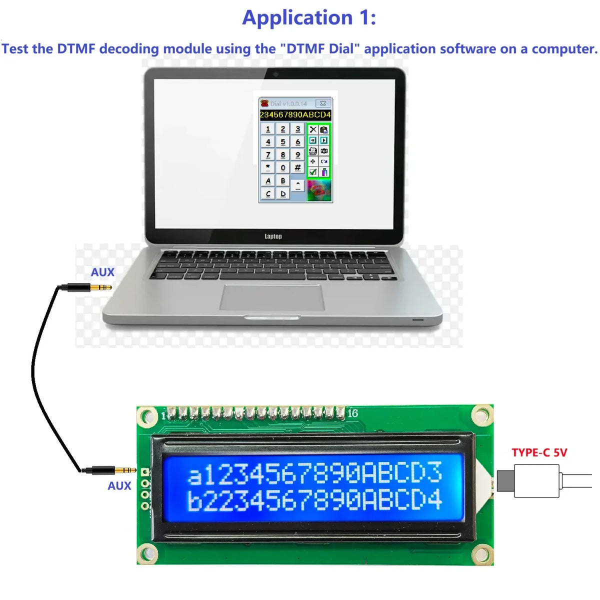 DTMF Decoder Board 120 Codes 3.5mm AUX DC 5V Intercom DTMFA32