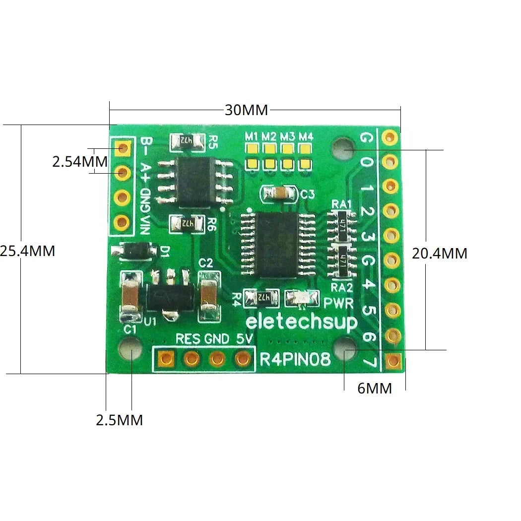 R4PIN08 8CH Multifunction RS485 IO Core Board Modbus RTU