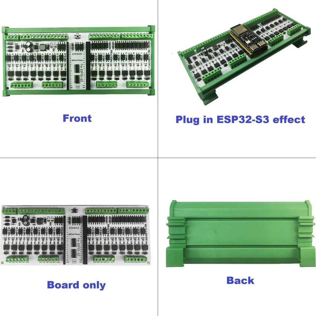 ESP32-S3 16CH NPN 16CH MOS RS485 PWM PLC I/O Board ESS3H32