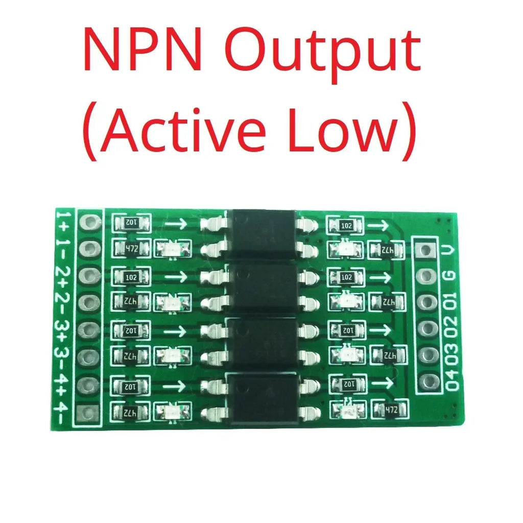 3.3V-24V 10kHz DI-DO Optocoupler Logic Level Converter OP71A04