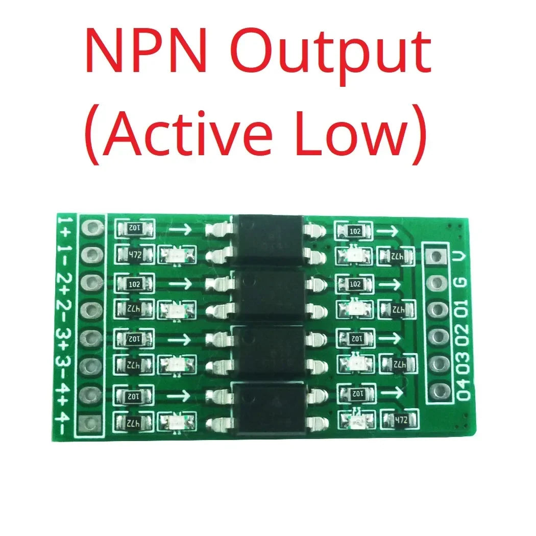 3.3V-24V 10kHz DI-DO Optocoupler Logic Level Converter OP71A04