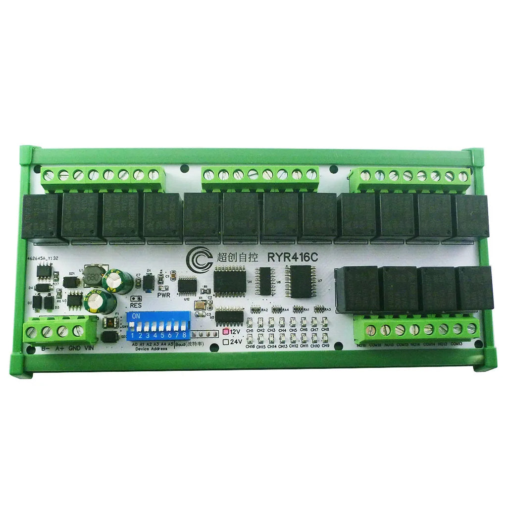 R4D3B16 16CH RS485 Modbus RTU Relay Module DC12V/24V for PLC