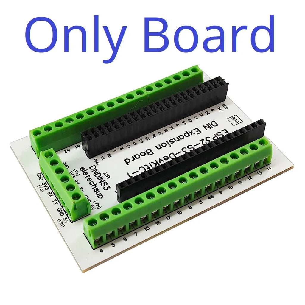 ESP32-S3 Screw Terminal Expansion Module DIN Rail Adapter DNDINS3