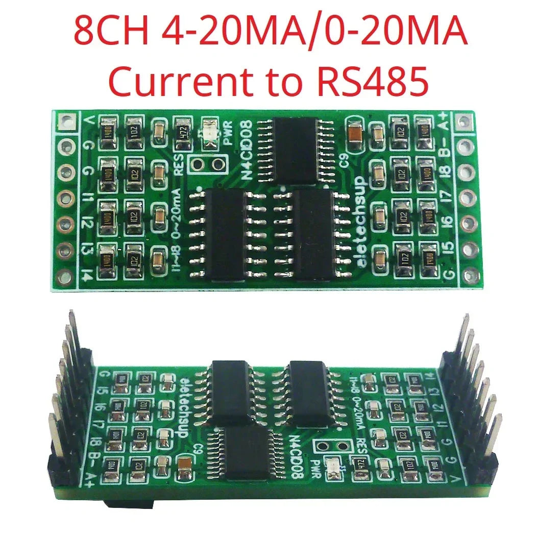 8-24CH Modbus RTU Analog Input Module 4-20mA 0-10V PLC N4CID08 N4CIE16 N4CIF24